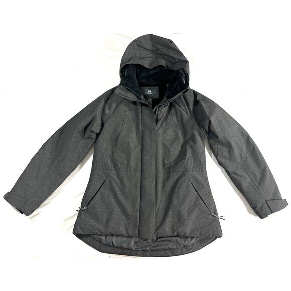Champion Women’s Hooded Winter Jacket Small Gray Insulated Coat Warm Outerwear - Picture 1 of 7